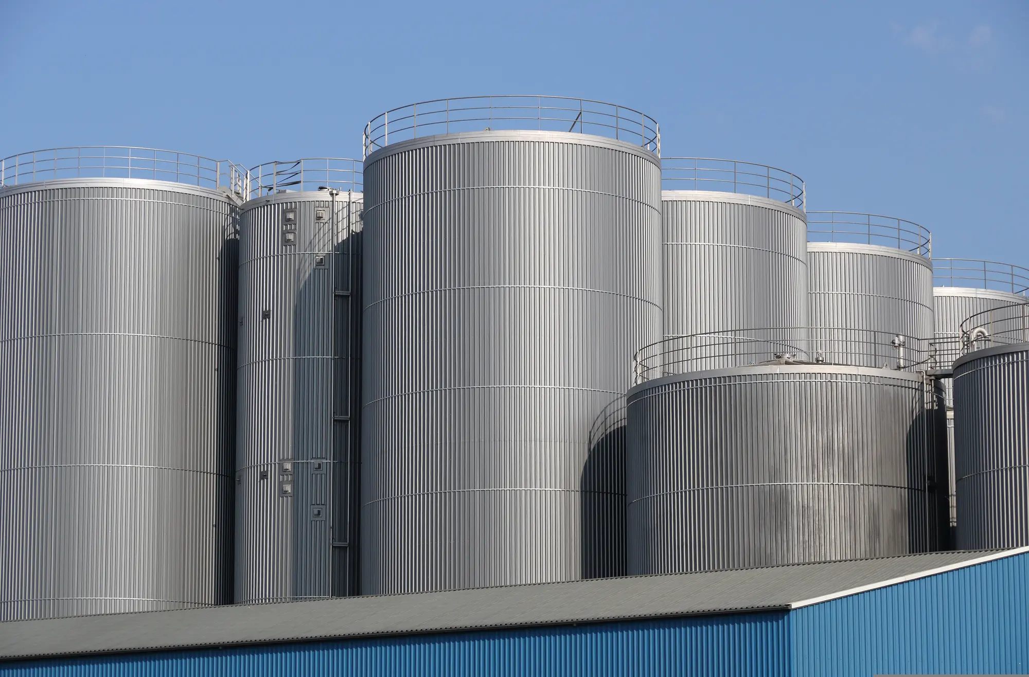 Stainless steel storage tanks